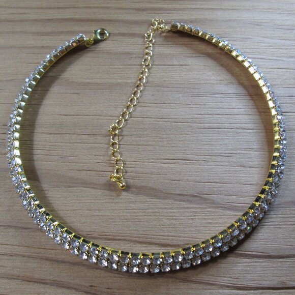 2 pieces Rhinestone Cat Ears Headband and Choker - Picture 5 of 7